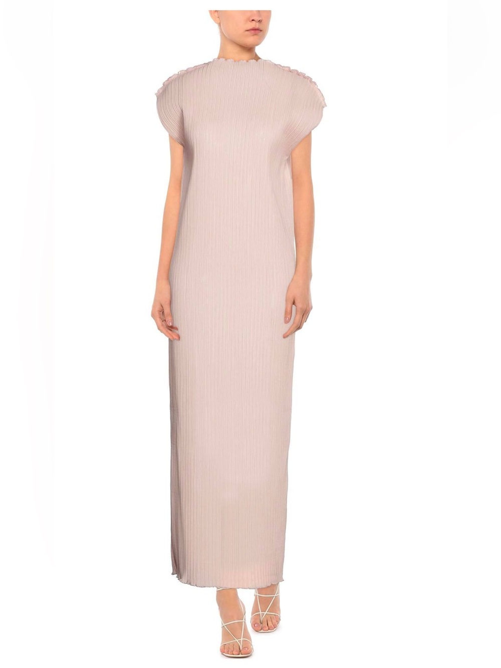 Jil Sander Translucent Plissé-Jersey Dress, XS
